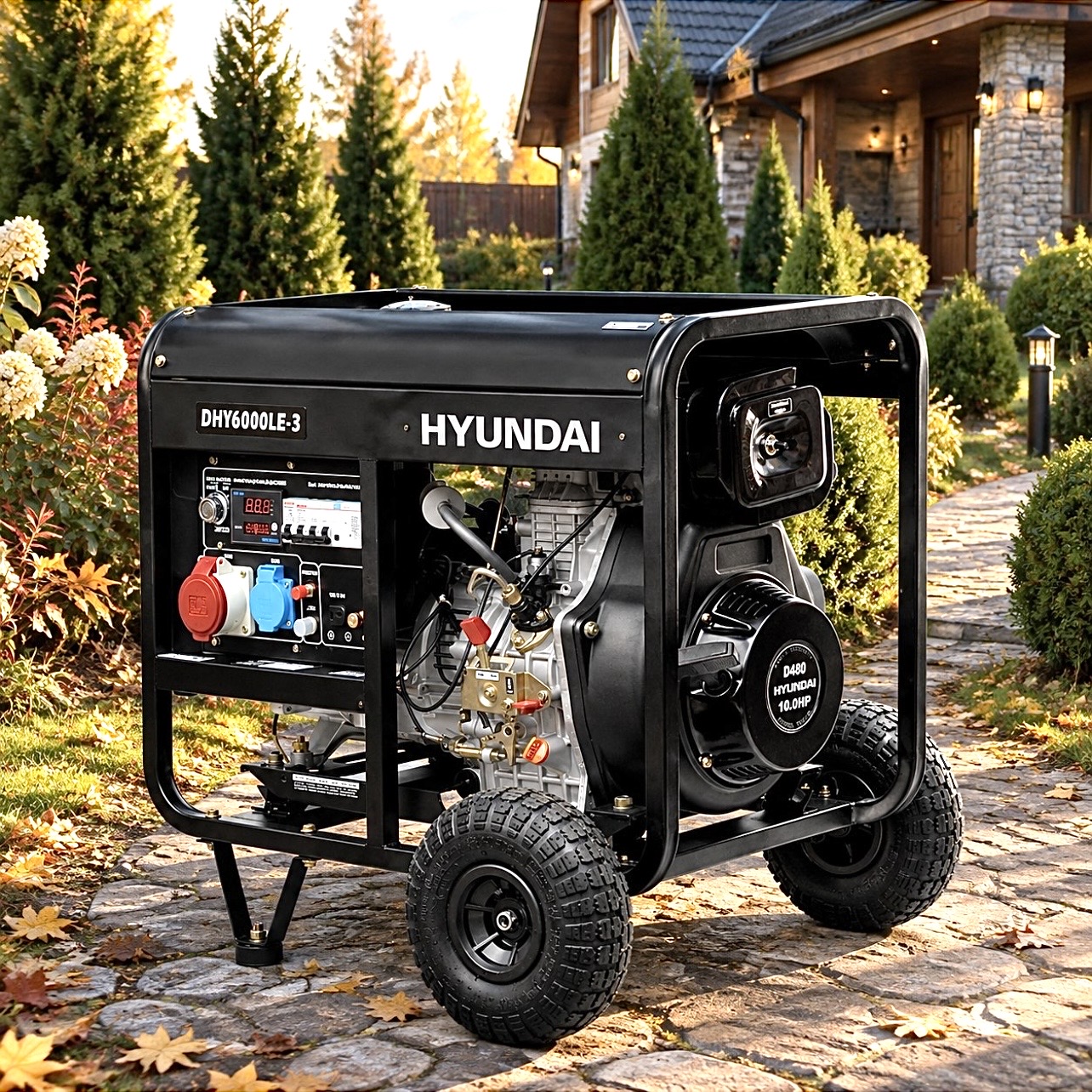 дизельный генератор Hyundai DHY 6000LE-3 для частного дома