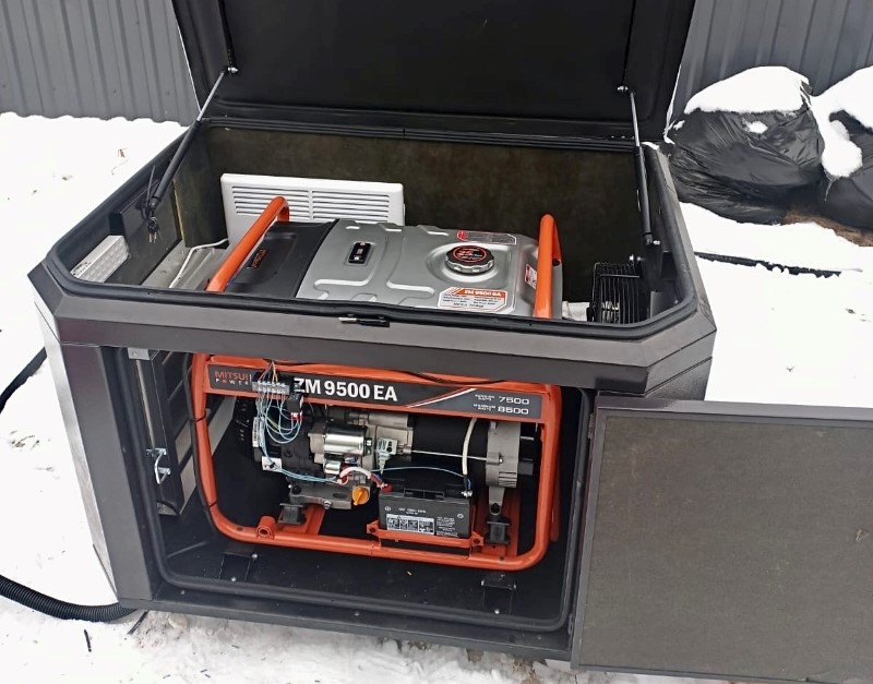 Бензиновый генератор в контейнере 