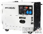[6 кВт] Hyundai DHY 8000SE дизельный генератор на колесах в кожухе